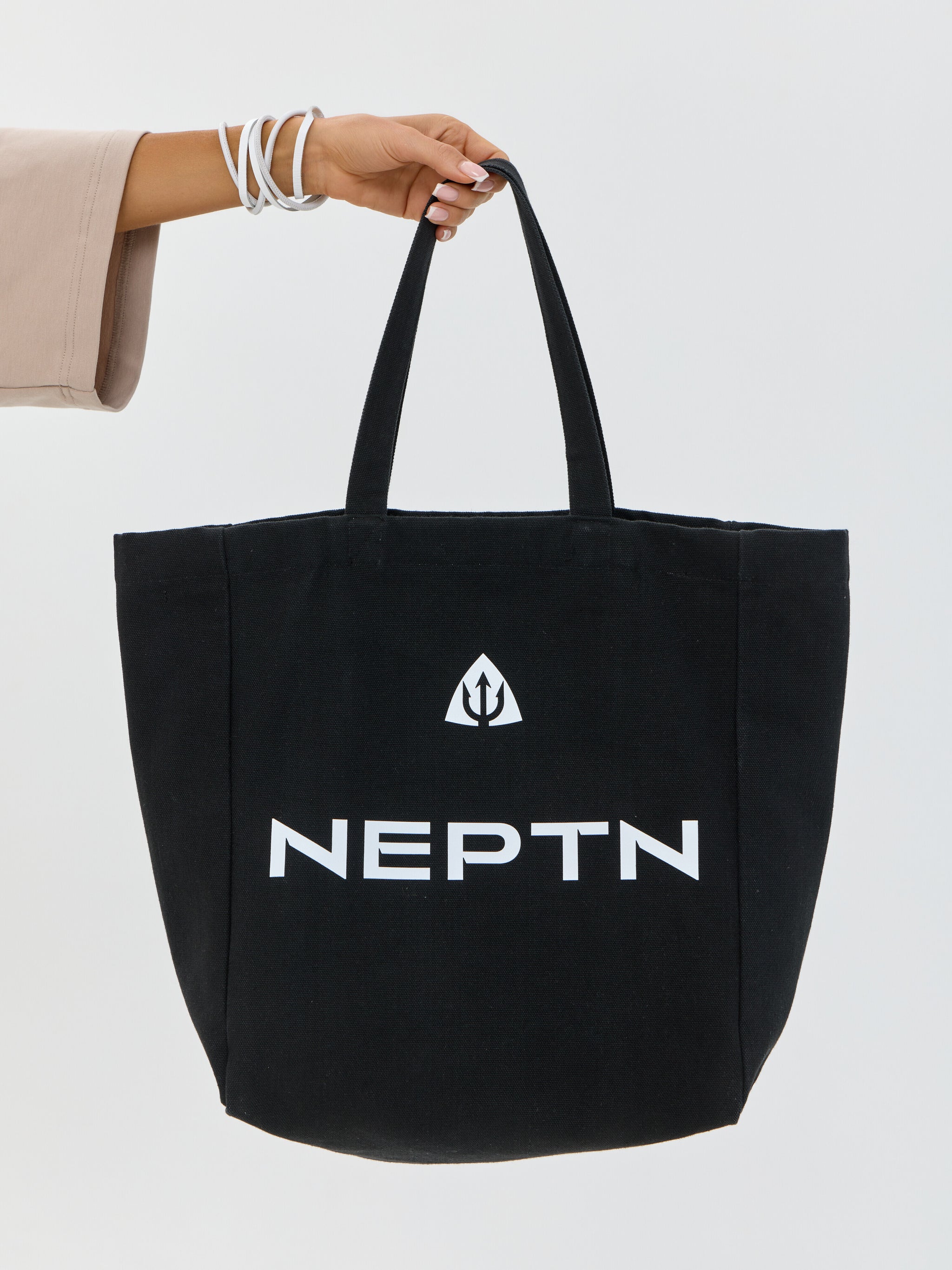 Шопер с белым принтом